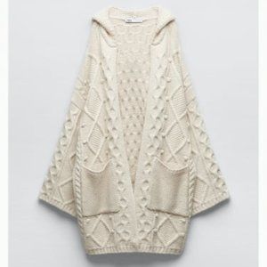 Zara Hooded Knit Cardigan